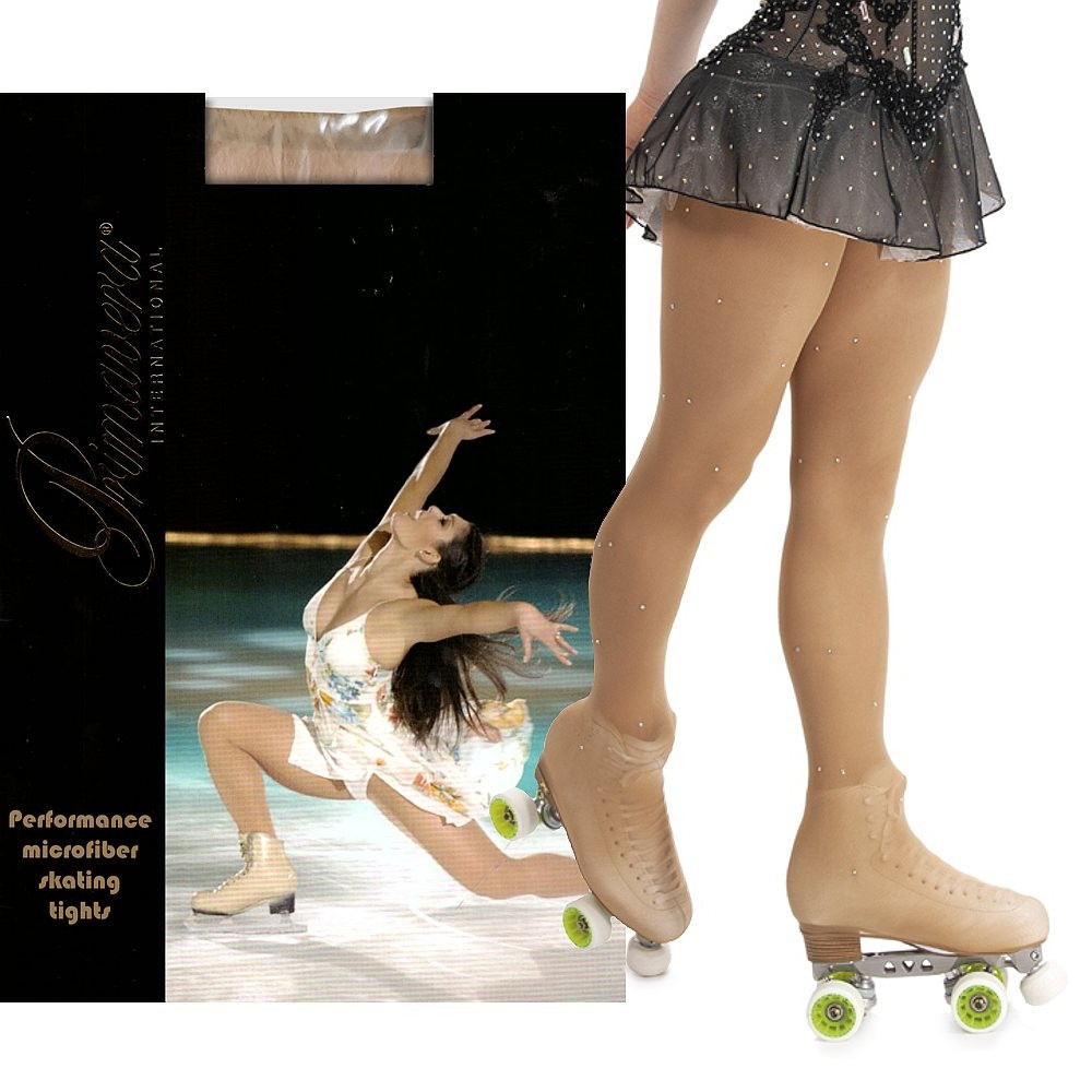 Primavera Figure Skating Tights Overboot with Crystals