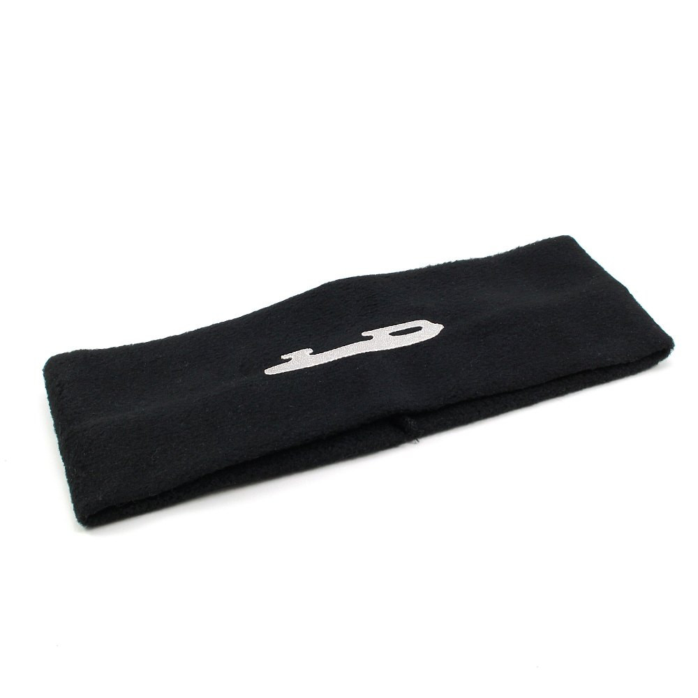 Fleece-Stirnband mit Eiskunstlauf-Kufe, schwarz