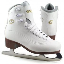 Gliti Ice Skates White，Womens/Girls Ice Figure Skates，Comfortable &  Breathable & Padded Skate for Beginners, Figure Blades Ice Skating, Figure  Skates