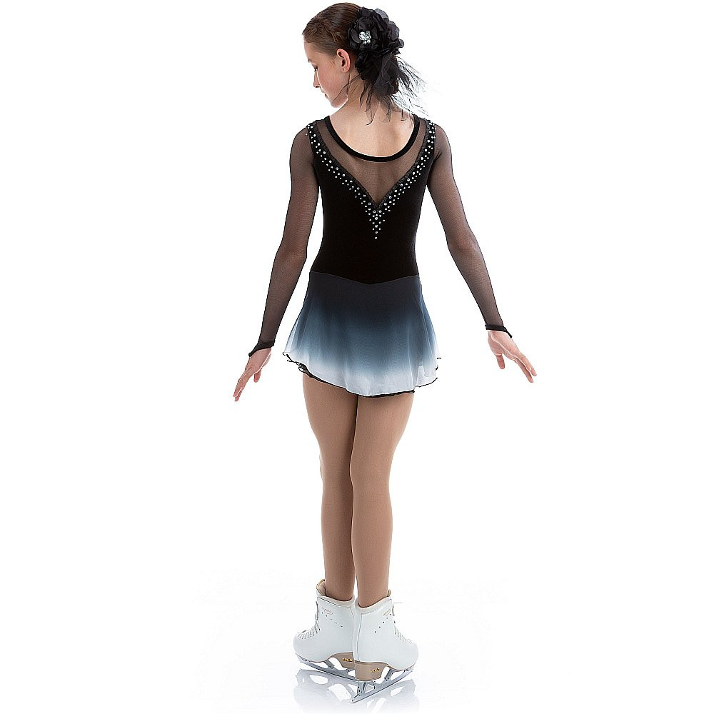 EliteXpression Figure Skating Dress „Faded Dress Black Beaded“