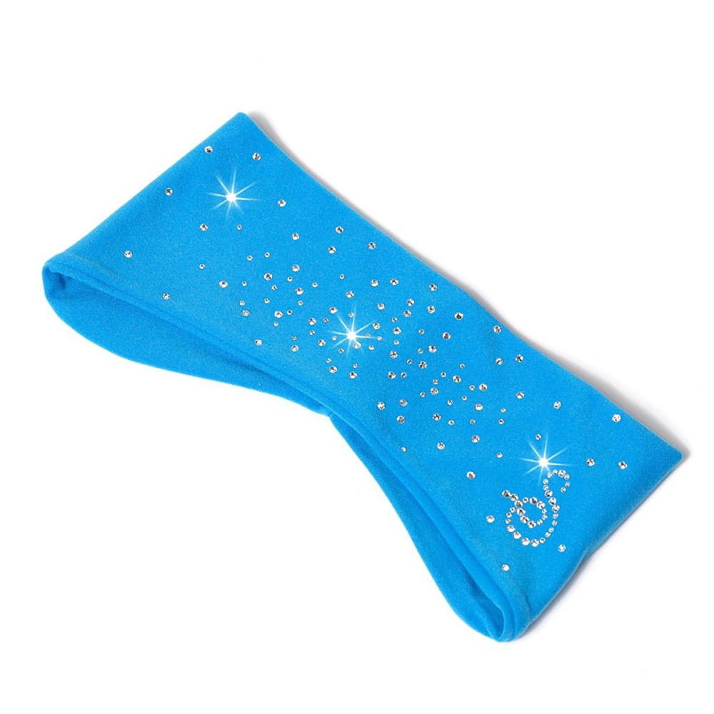 Sagester Microfibre Headband with Crystals, blue