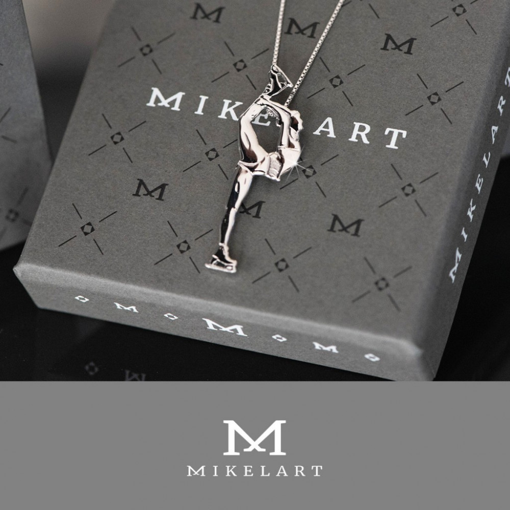 Mikelart Silver Necklace with Pendant Biellmann Pirouette