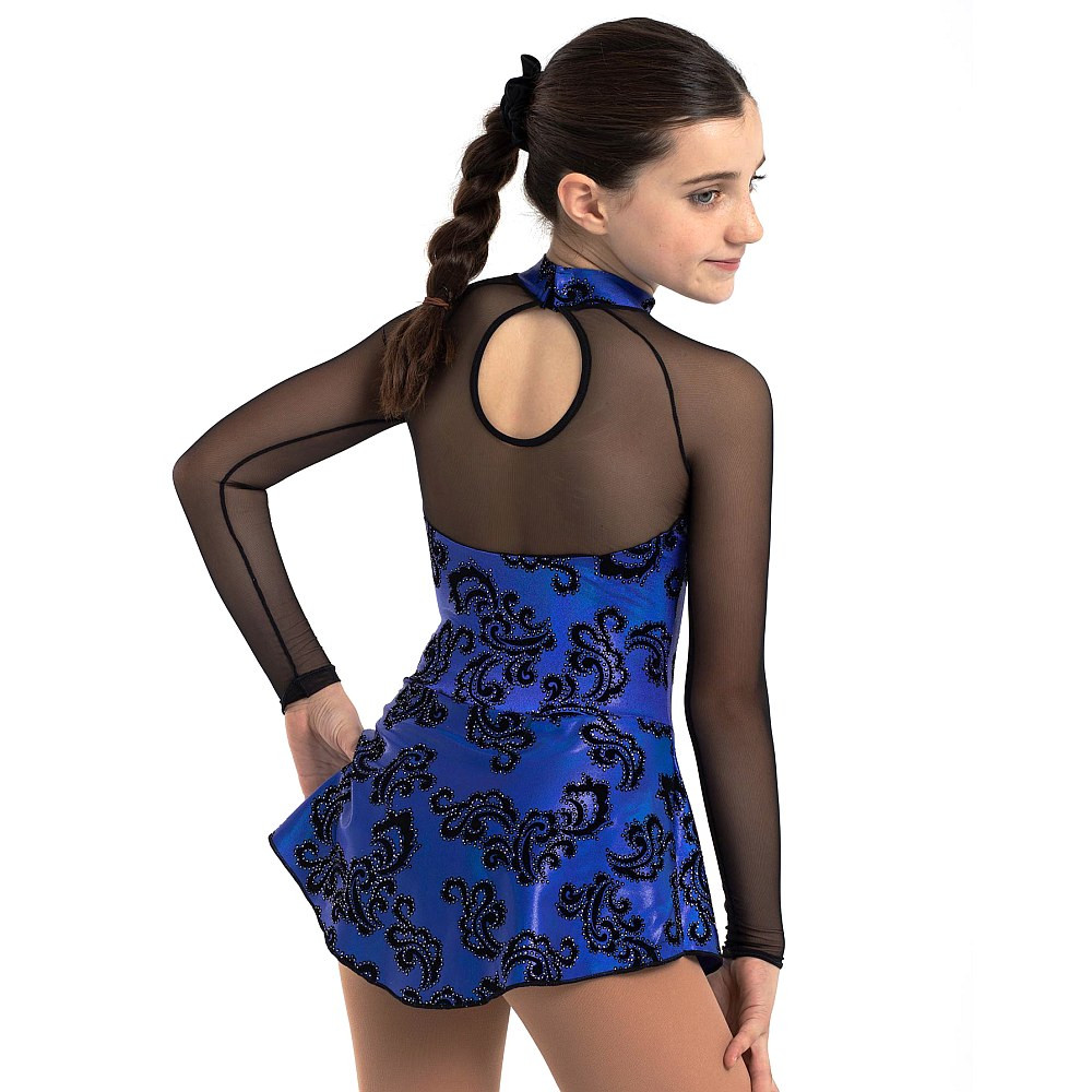 Intermezzo 31650 Eislauf-Kleid, blau / schwarz