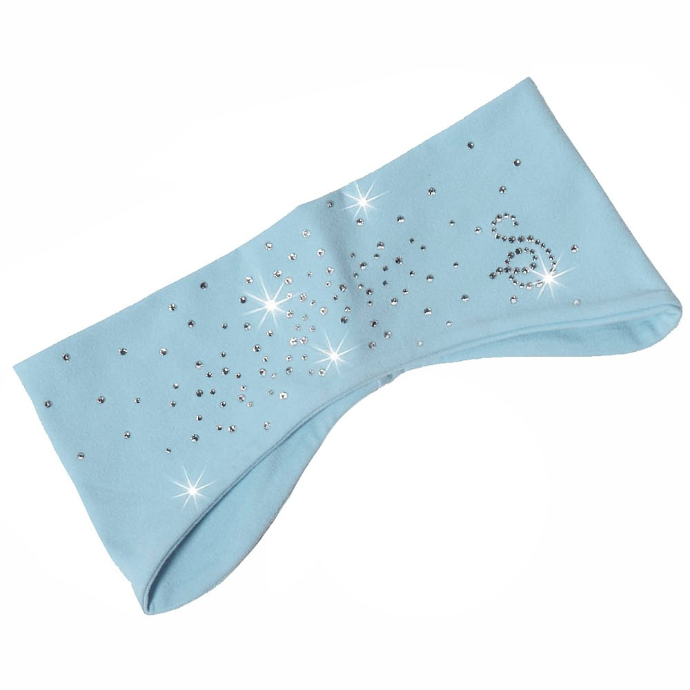 Sagester Microfibre Headband with Crystals, light blue